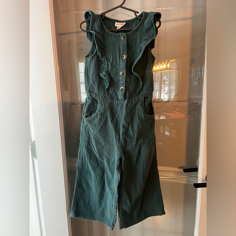 Girls wide leg romper